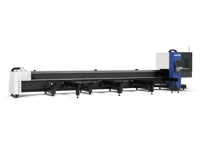 Tube laser cutting machine with semi-automatic feeding