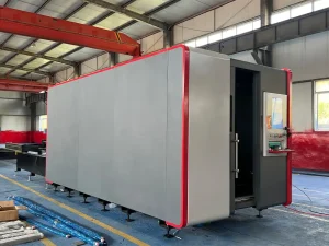 enclosed with exchange table fiber laser cutting machine