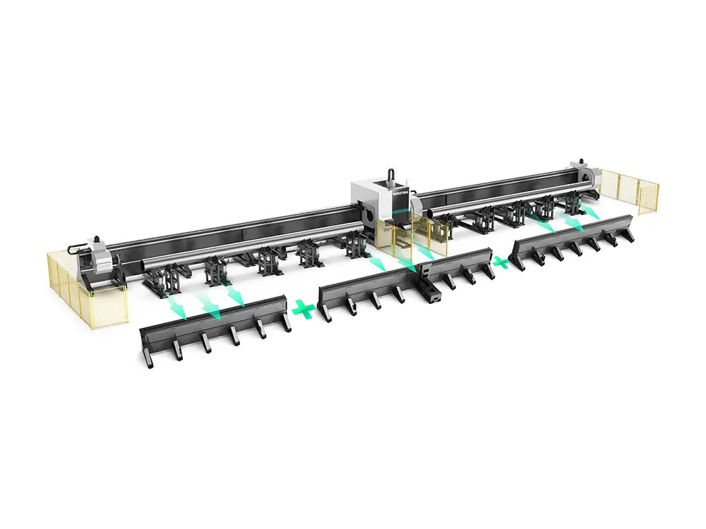 tube laser cutting machine segmented side-mounted bed