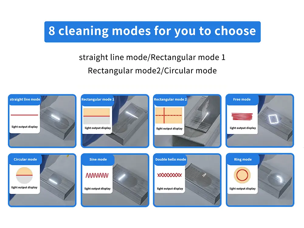 8 cleaning modes for you to choose