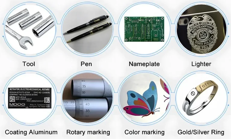 portable laser fiber marking machine sample