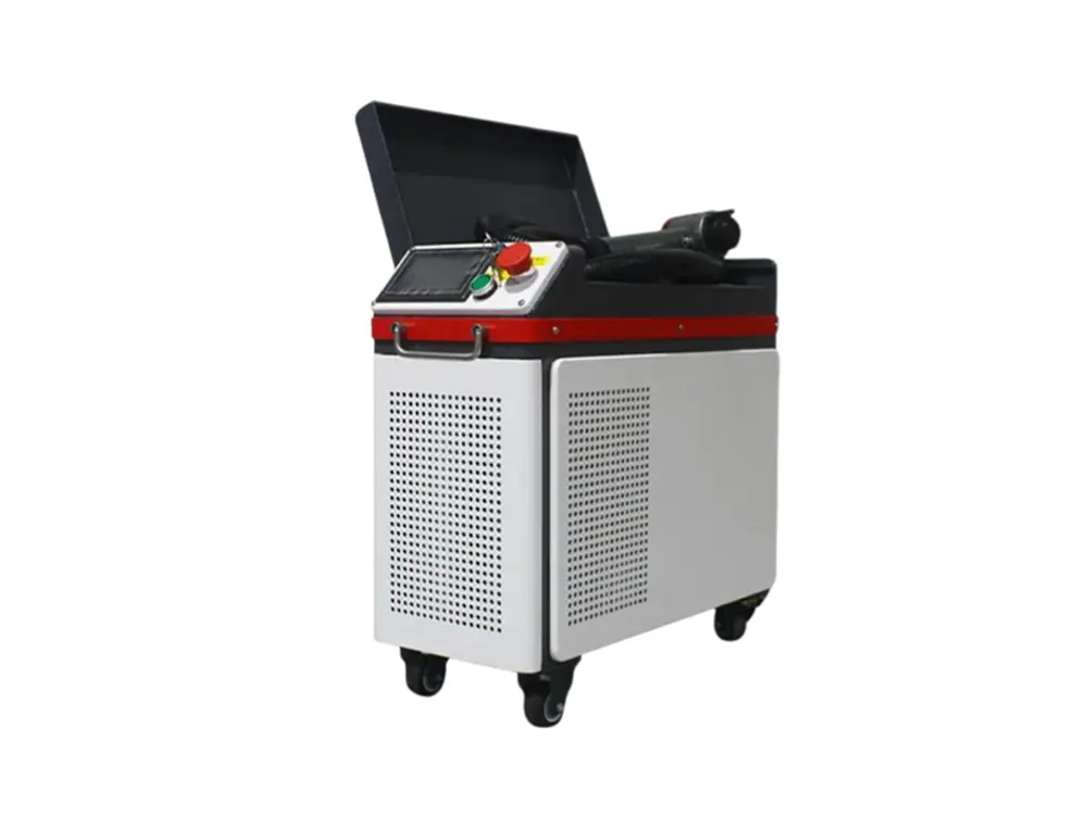 Limpeza de ferrugem com uma máquina a laser