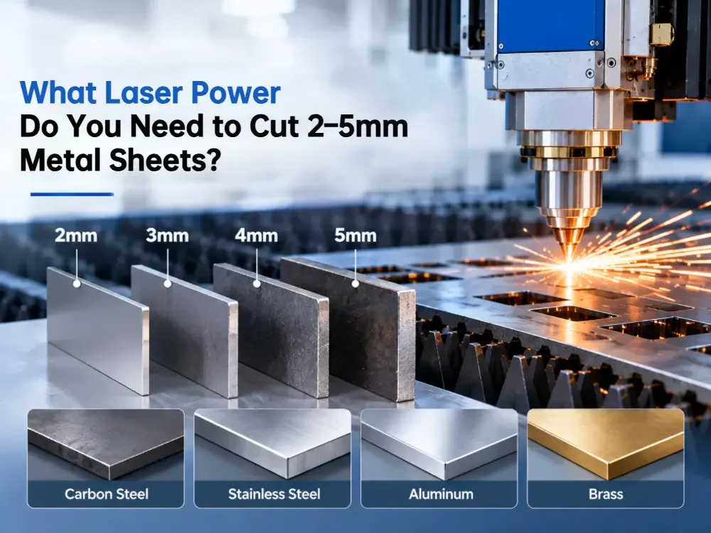 what laser power do you need for 2–5mm metal sheets